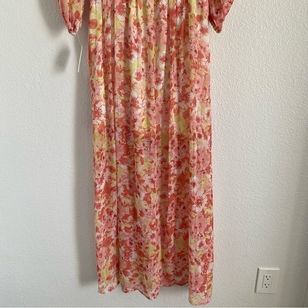 NWT Coco + Jaimeson Multicolor Floral Print Maxi w/Side Slit Dress Size Medium - Picture 6 of 8